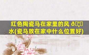 红色陶瓷马在家里的风 🦊 水(瓷马放在家中什么位置好)